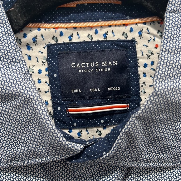 Cactus Man Casual Button Down Shirt - Picture 3 of 5